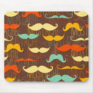Moustache pattern mouse pad
