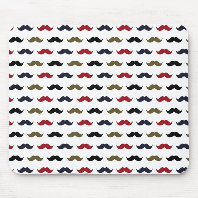Moustache Pattern Mouse Pad (Front)