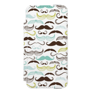Moustache pattern, retro style 2 incipio watson™ iPhone 5 wallet case