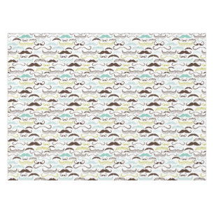 Moustache pattern, retro style 2 tablecloth