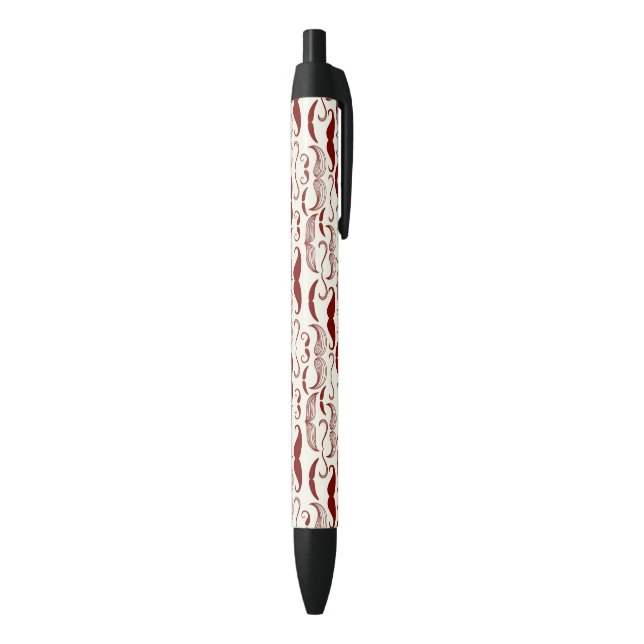 Moustache pattern, retro style 3 black ink pen (Bottom (Vertical))