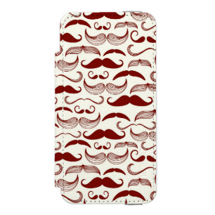 Moustache pattern, retro style 3 incipio watson™ iPhone 5 wallet case