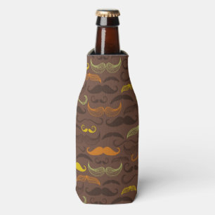 Moustache pattern, retro style 5 bottle cooler