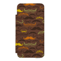 Moustache pattern, retro style 5