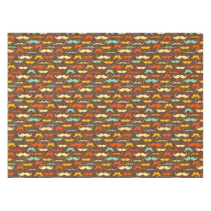 Moustache pattern tablecloth