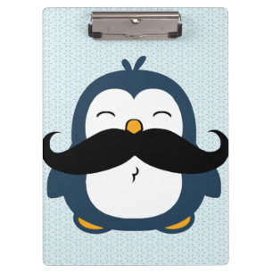 Moustache Penguin Clipboard