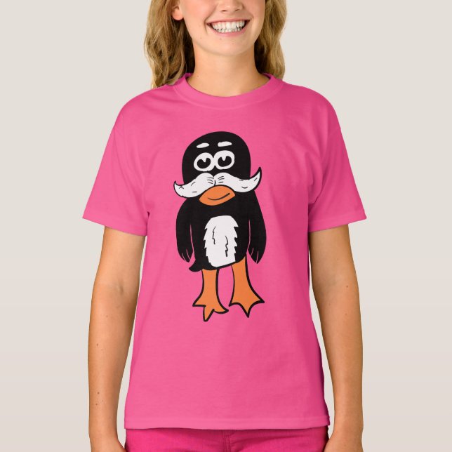 Moustache Penguin T-Shirt (Front)