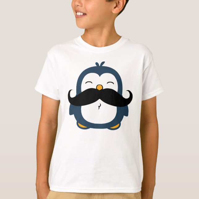 Moustache Penguin T-Shirt (Front)