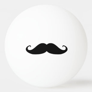 Moustache ping pong ball
