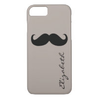 Moustache Plain Tan Background
