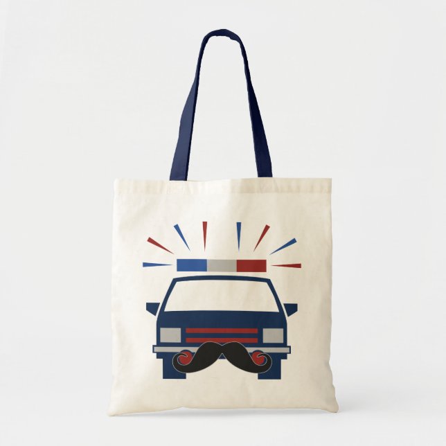 Moustache Police custom bag - choose style & colou (Front)
