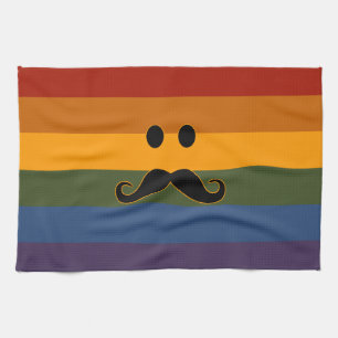 Moustache Pride custom kitchen towel