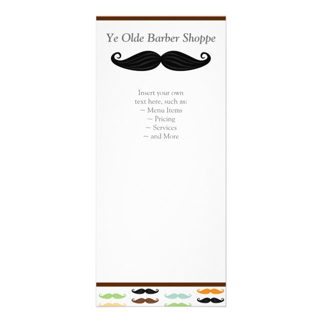 Moustache Rack Card (Front)