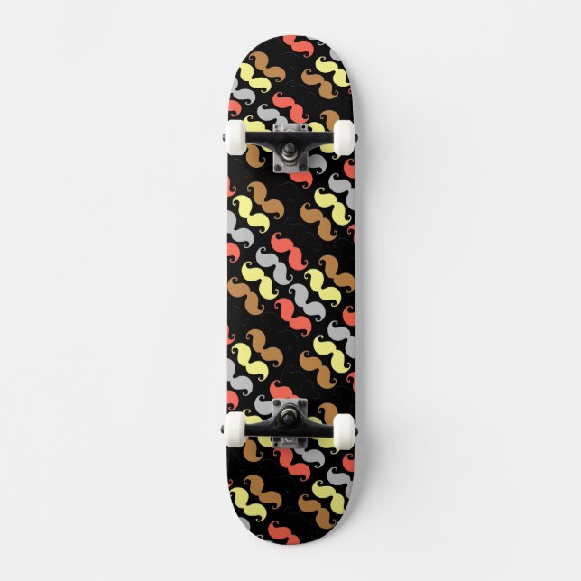 Moustache Rainbow Skateboard (Front)