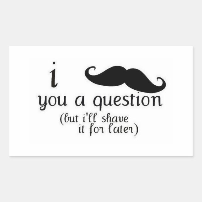 Moustache Rectangular Sticker (Front)