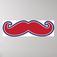 Moustache - Red, White and Blue