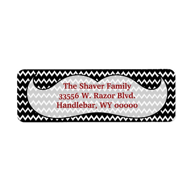Moustache Return Address Label (Front)