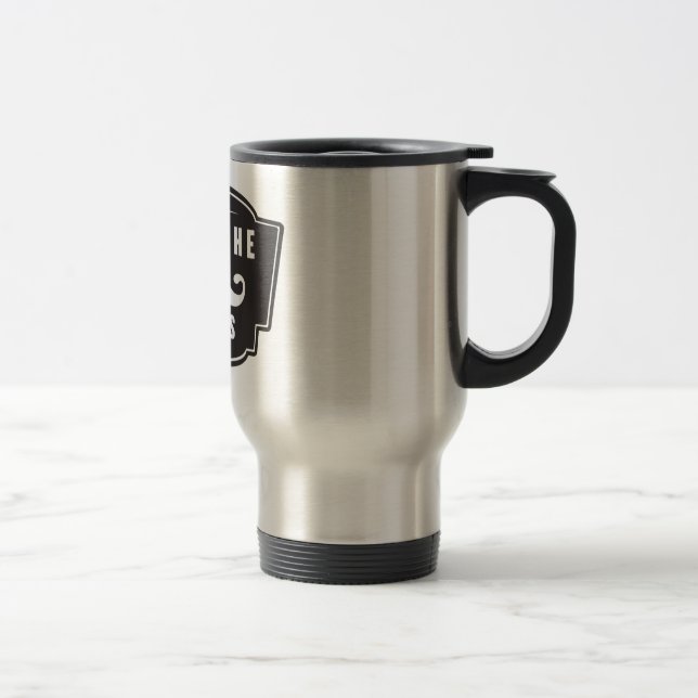 Moustache Rider Travel Mug (Right)