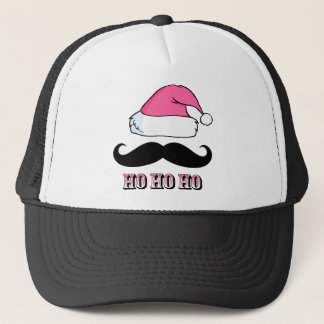 Moustache Santa Pink Trucker Hat