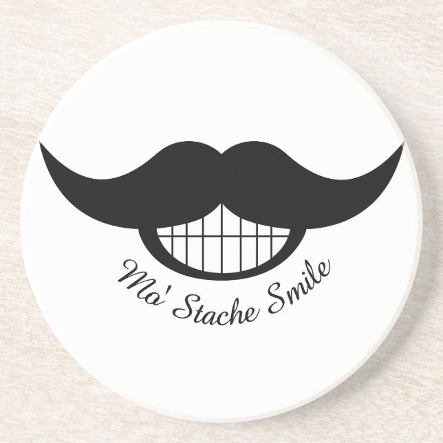 Moustache Smile Coaster (Front)