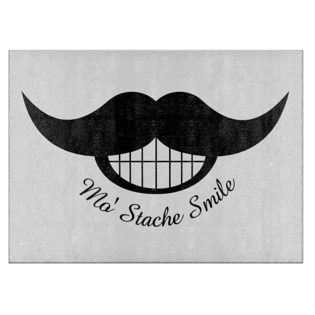 Moustache Smile Cutting Board (Front)