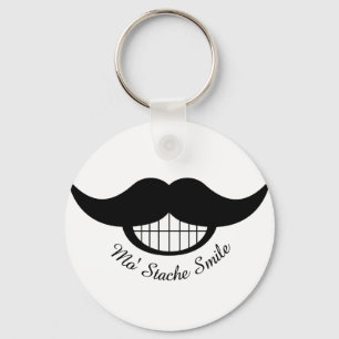 Moustache Smile Key Ring