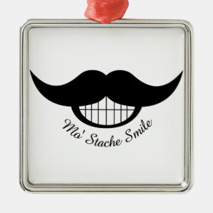 Moustache Smile Metal Tree Decoration