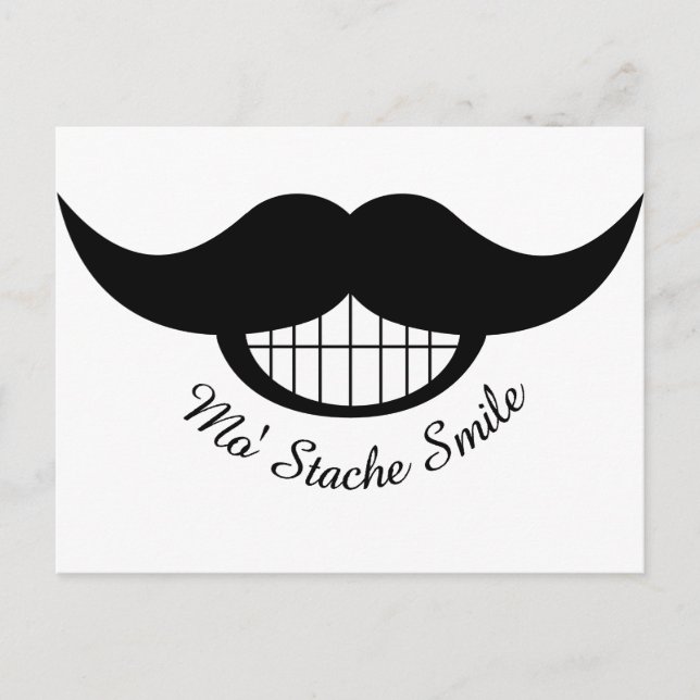 Moustache Smile Postcard (Front)