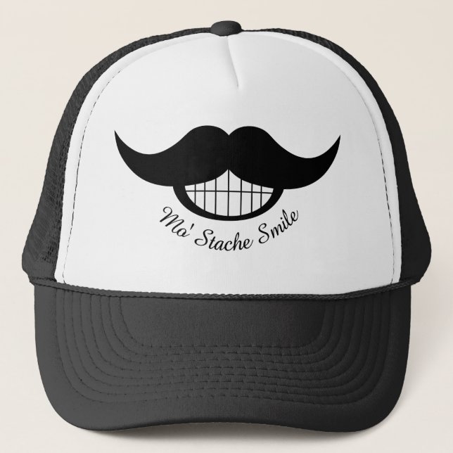 Moustache Smile Trucker Hat (Front)