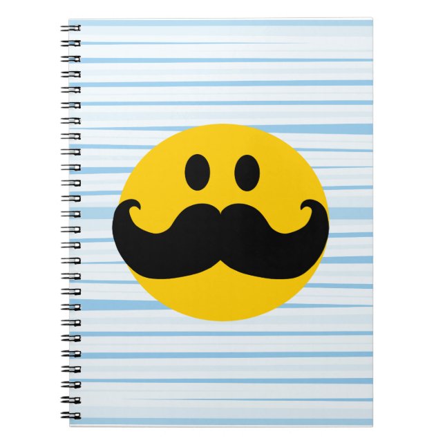Moustache Spiral Notebook (Front)