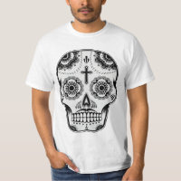 Moustache sugar skull