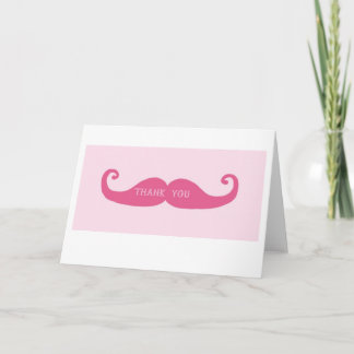 moustache thank you card