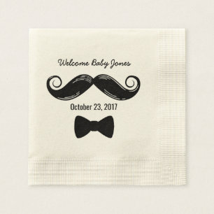 Moustache Themed Napkins for Little Man Baby Showe