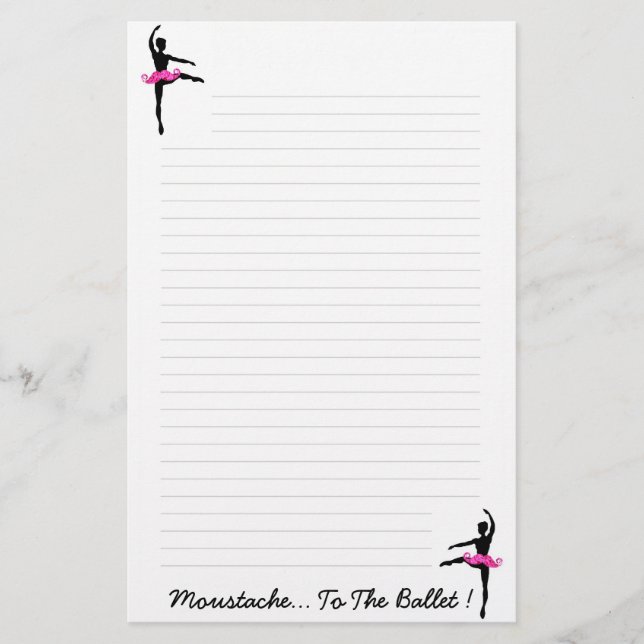 Moustache.. To The Ballet Stationery (Front)