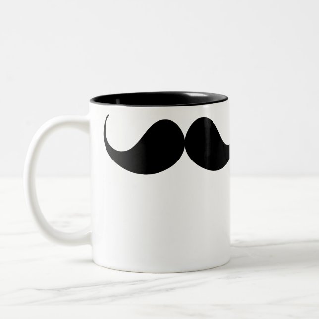 Moustache Two-Tone Coffee Mug (Left)