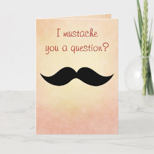 Moustache Valentine Card