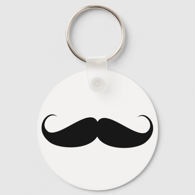 moustache vintage symbol funny moustache key ring (Front)