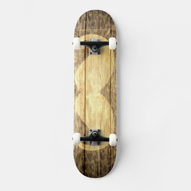Moustache Vintage Wood #2 Skateboard (Front)