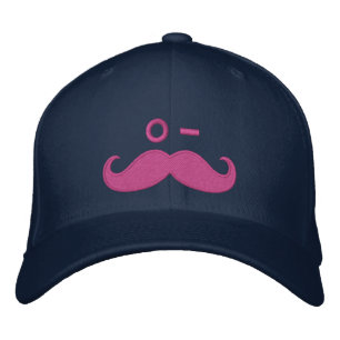 Moustache WINK Embroidered Hat