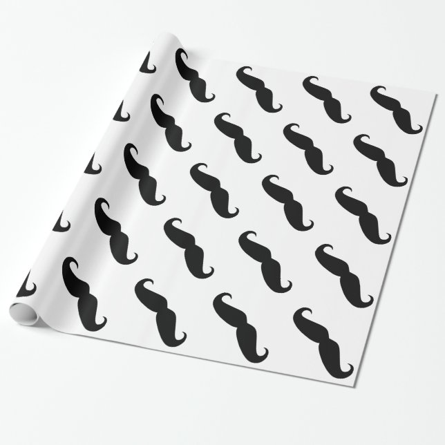 Moustache Wrapping Paper (Unrolled)