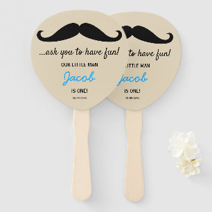 Moustache you to have fun little man is One Custom Hand Fan