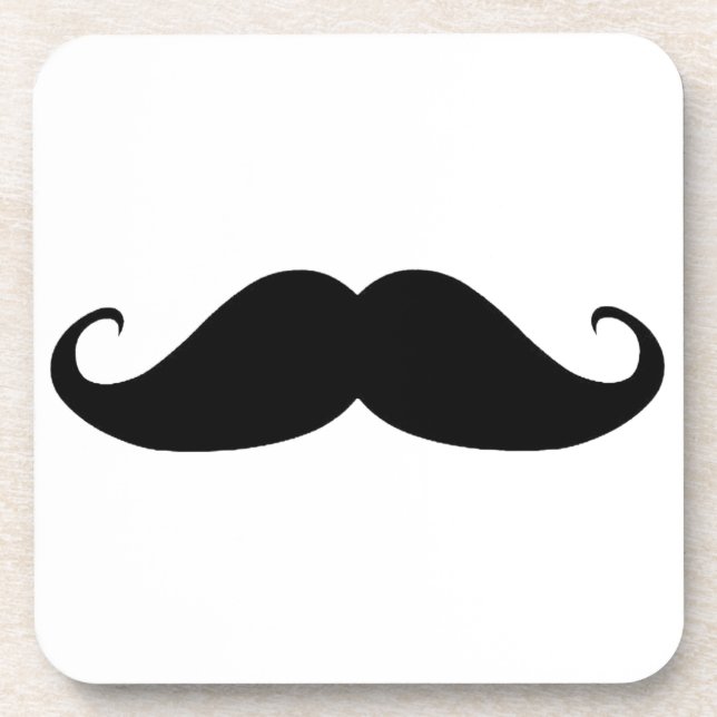 Moustache You Why? Coaster (Front)