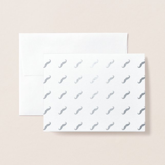 Moustaches Foil Card (Front With Envelope)