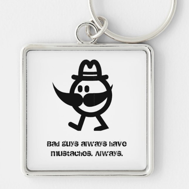 Moustaches Key Ring (Front)