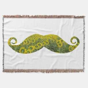 Moustaches Throw Blanket