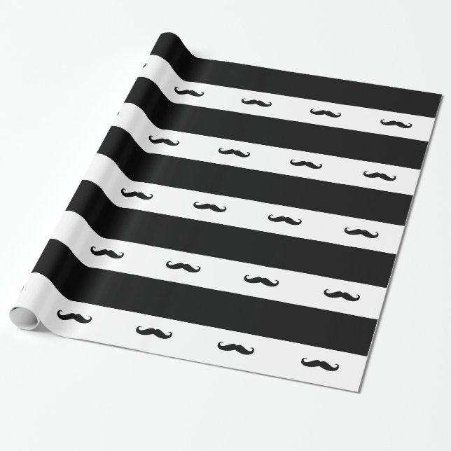 Moustaches Wrapping Paper (Unrolled)