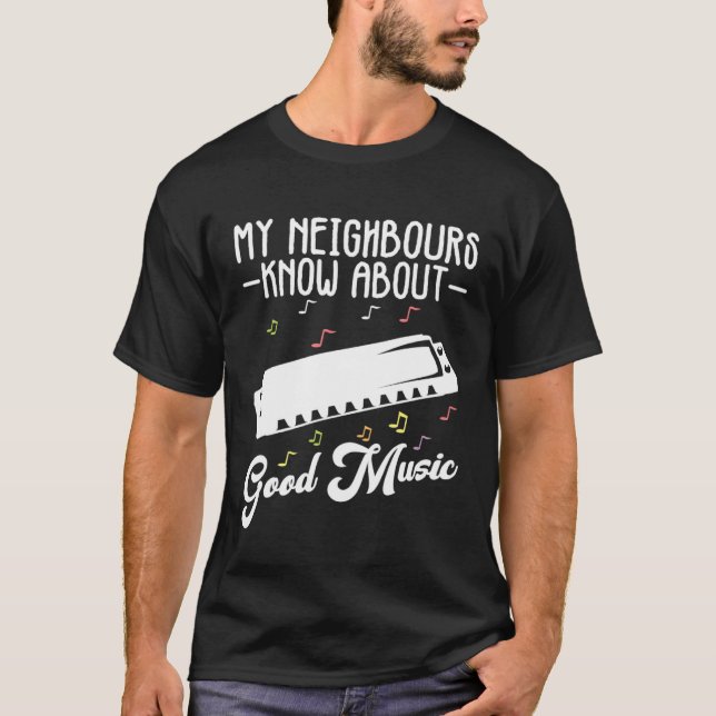 Mouth Harp And Harmonica Player T-Shirt (Front)