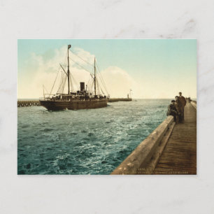 Mouth of the harbour, Dunkirk, France Postcard
