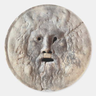 Mouth of Truth - La Bocca della Verità, Rome Italy Classic Round Sticker