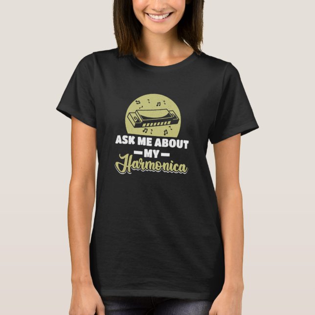 Mouth Organ Harmonica Player  17 T-Shirt (Front)